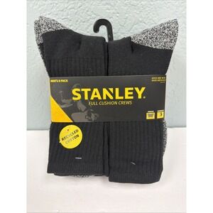 New WITH TAGS Stanley Mens 8 Pack Full Cushion Crew Socks. FITS SHOE SIZE 8-12.5